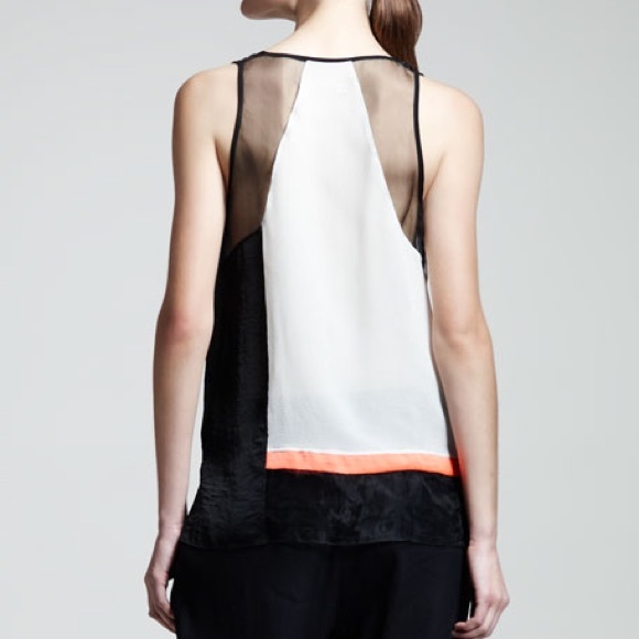 Helmet Lang Chroma Draped Colorblock Blouse - Picture 2 of 5